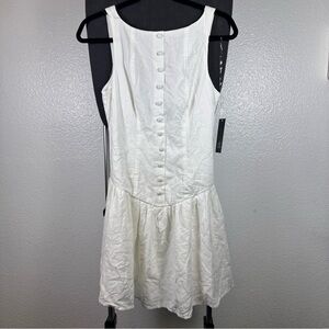 Wild Fable White Button-Front‎ Mini Dress